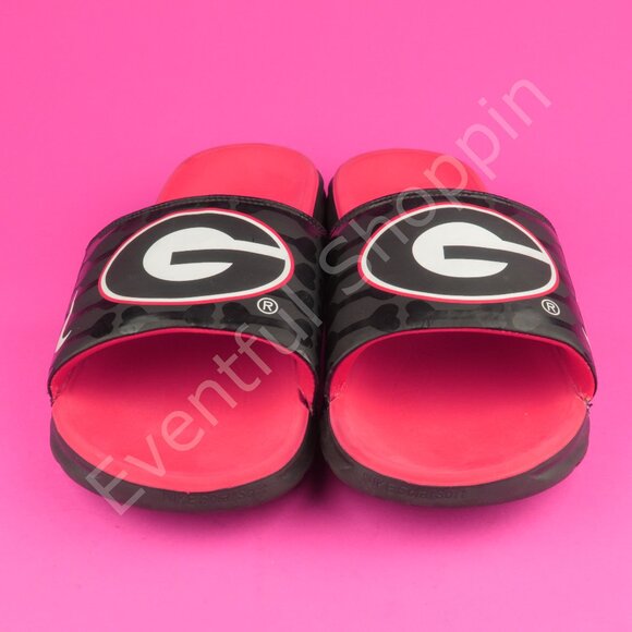 Nike Georgia Bulldogs Slip On Slides Sandals in Black / Red Size 13 - Picture 2 of 9